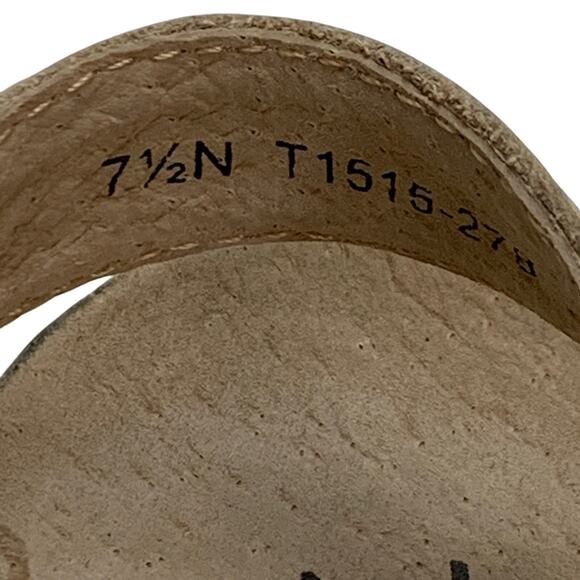 Trotters Womens Tan Beige Genuine Leather Sandals Shoes Ankle Strap Comfy 7.5 N - Picture 14 of 16